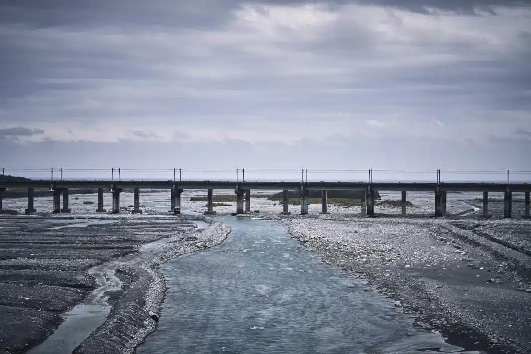 The Pacific Ocean can be seen from the foot of Taroko National Park. An Rong Xu for NPR