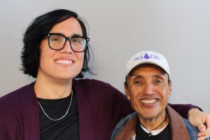 Cory Carline and Joseph Rey Torres recorded a conversation with one another at a StoryCorps Mobile Tour stop in Green Bay, Wis. on September 8, 2023. (Courtesy of StoryCorps)