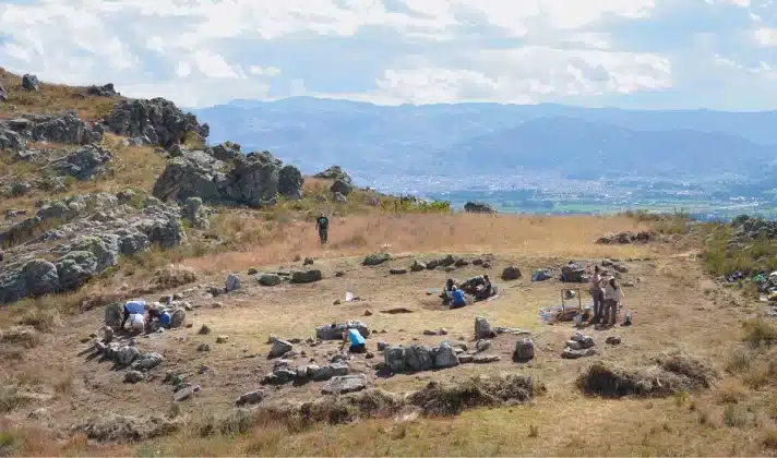 Excavations at the Callacpuma archaeological site have identified what may be one of the earliest monumental circular plazas known in the Americas.