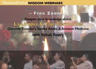 Invitation to a Free online Zoom teaching: Discover the High Andes of Ecuador – LA LIMPIA & Yage Ceremonies