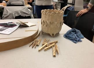 Menominee Indian Tribe of Wisconsin seeks to keep black ash basket making tradition alive Traditionally-woven basket from the Menominee Indian Tribe