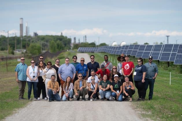 Nanticoke Solar LP is a joint venture with First Nations to build and operate a new solar facility on the site of a former coal-fueled power plant in Ontario, Canada. Handout via REUTERS Purchase Licensing Rights