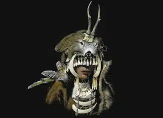 Bad Dürrenberg headdress: An elaborate 9,000-year-old headpiece worn by a female shaman in Europe Artistic impression of the Bad Dürrenberg shaman in full regalia (Image credit: © LDA Sachsen-Anhalt, Karol Schauer, modified by Birte Janzen)