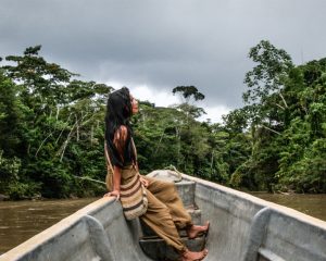 Nina Gualinga in the Guardian documentary, Waska. Photograph: Nina Gualinga/The Guardian