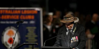 How Indigenous Acknowledgments Became a Target in Australia astor Ray Minniecon speaking at Anzac Day Welcome to Country